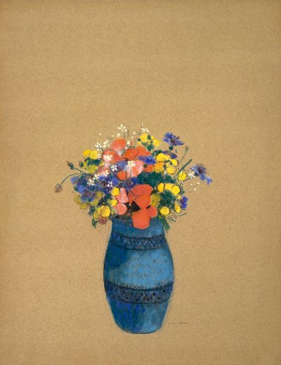 Jarrón de flores de Odilon Redon